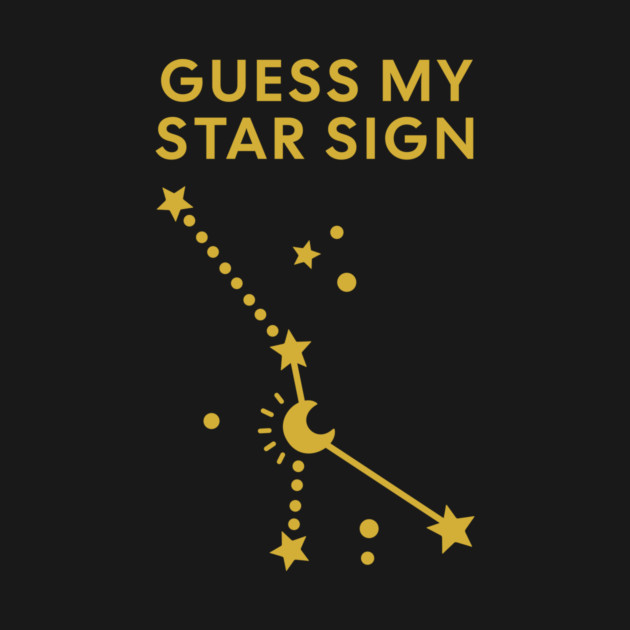 Guess My Star Sign – Cancer Zodiac, Astrology Constellation - Classic Gold Print by Designed By Marty