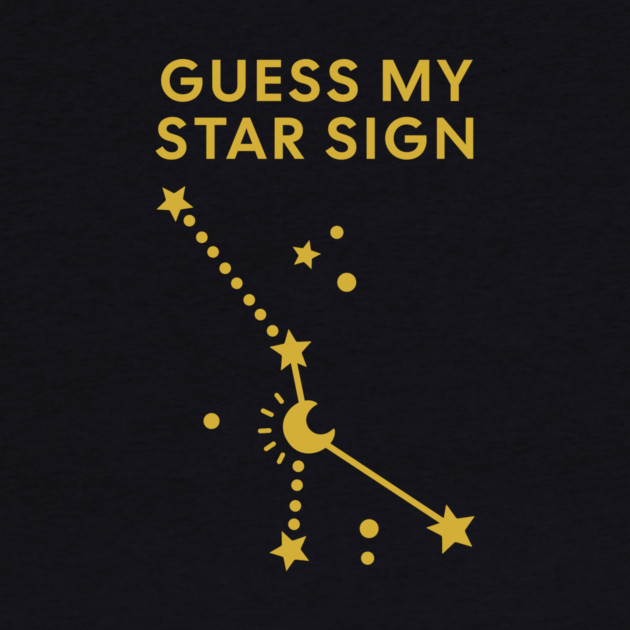 Guess My Star Sign – Cancer Zodiac, Astrology Constellation - Classic Gold Print by Designed By Marty