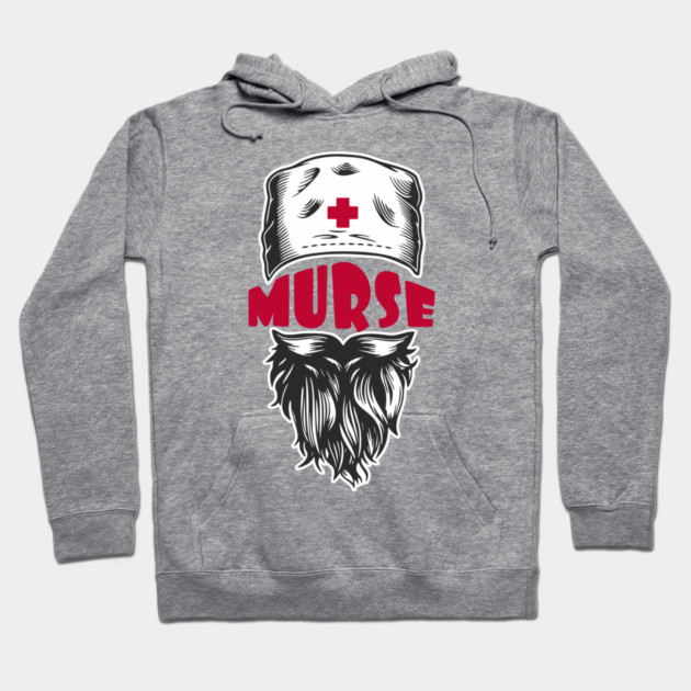 Murse Male Nurse Funny Medical Humor Pun Hoodie by Anticorporati