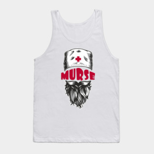 Murse Male Nurse Funny Medical Humor Pun Tank Top