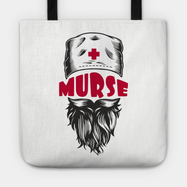 Murse Male Nurse Funny Medical Humor Pun Tote by Anticorporati