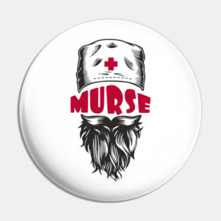 Murse Male Nurse Funny Medical Humor Pun Pin