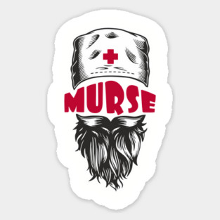 Murse Male Nurse Funny Medical Humor Pun Sticker