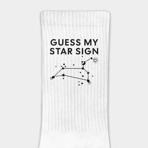 Guess My Star Sign – Leo Zodiac, Astrology Constellation - Black Print by Designed By Marty
