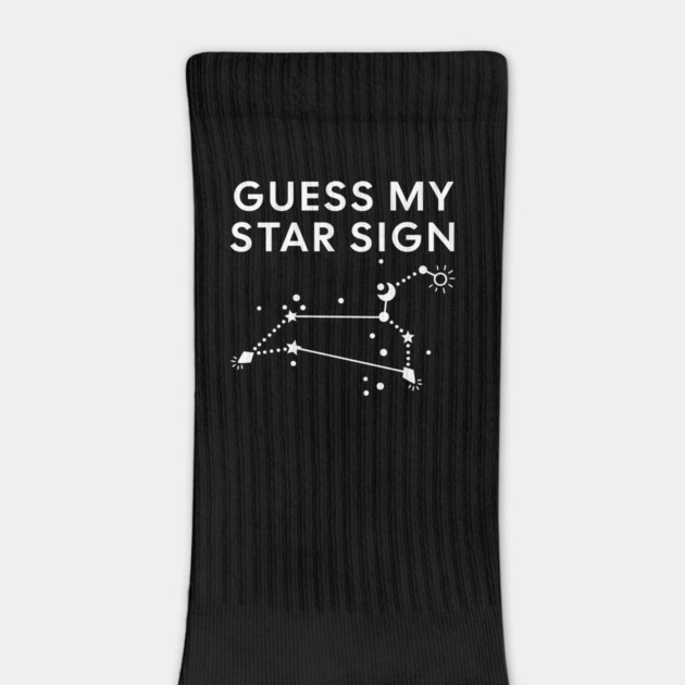 Guess My Star Sign – Leo Zodiac, Astrology Constellation - White Print by Designed By Marty