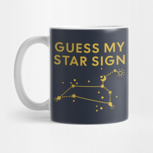 Guess My Star Sign – Leo Zodiac, Astrology Constellation - Classic Gold Print Mug