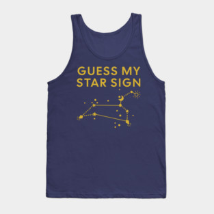 Guess My Star Sign – Leo Zodiac, Astrology Constellation - Classic Gold Print Tank Top