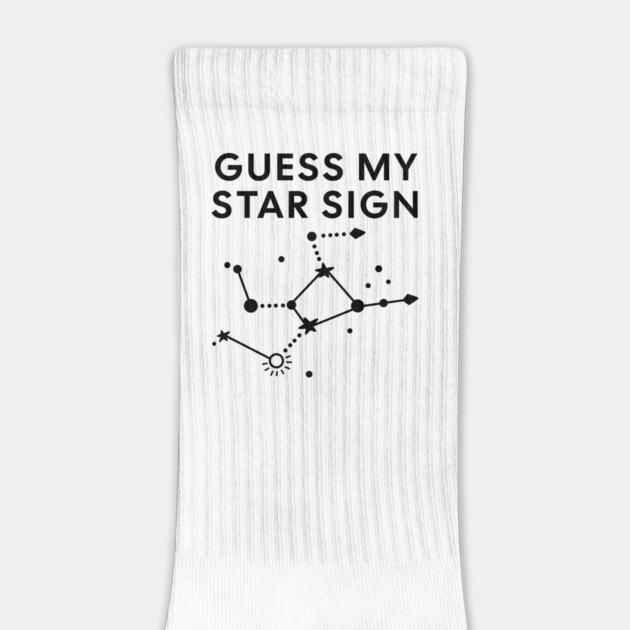 Guess My Star Sign – Virgo Zodiac, Astrology Constellation - Black Print by Designed By Marty