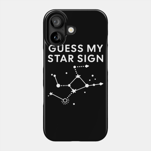 Guess My Star Sign – Virgo Zodiac, Astrology Constellation - White Print Phone Case by Designed By Marty