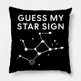 Guess My Star Sign – Virgo Zodiac, Astrology Constellation - White Print Pillow