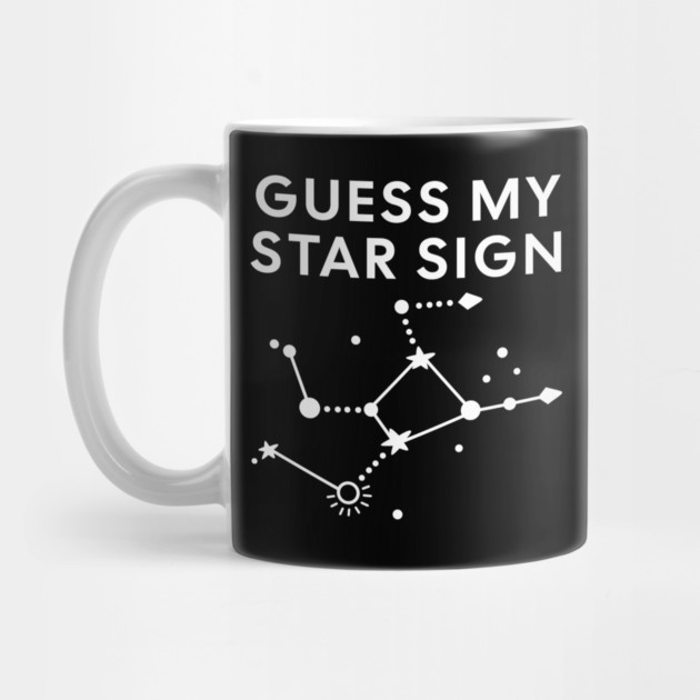 Guess My Star Sign – Virgo Zodiac, Astrology Constellation - White Print by Designed By Marty