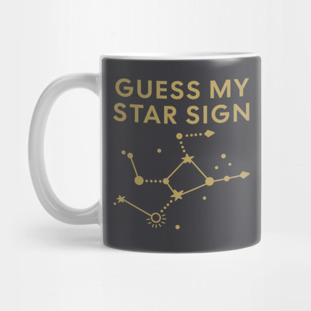 Guess My Star Sign – Virgo Zodiac, Astrology Constellation - Antique Gold Print by Designed By Marty