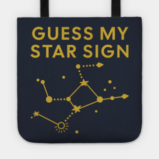 Guess My Star Sign – Virgo Zodiac, Astrology Constellation - Classic Gold Print Tote
