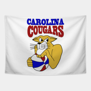 Defunct Carolina Cougars ABA Basketball Tapestry