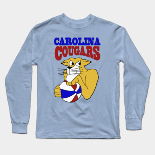 Defunct Carolina Cougars ABA Basketball Long Sleeve T-Shirt