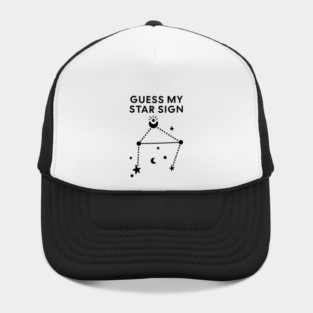 Guess My Star Sign – Libra Zodiac, Astrology Constellation - Black Print Hat