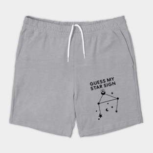 Guess My Star Sign – Libra Zodiac, Astrology Constellation - Black Print Shorts