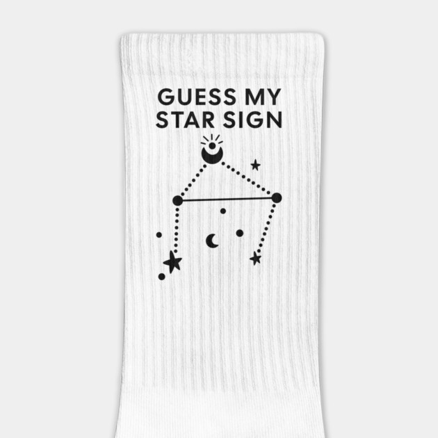 Guess My Star Sign – Libra Zodiac, Astrology Constellation - Black Print by Designed By Marty