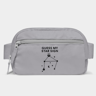 Guess My Star Sign – Libra Zodiac, Astrology Constellation - Black Print Bag