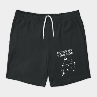 Guess My Star Sign – Libra Zodiac, Astrology Constellation - White Print Shorts