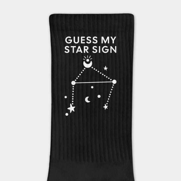 Guess My Star Sign – Libra Zodiac, Astrology Constellation - White Print by Designed By Marty