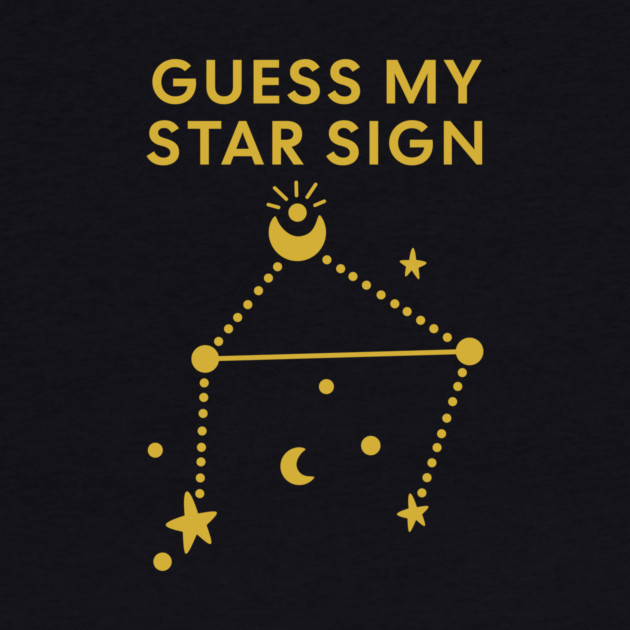 Guess My Star Sign – Libra Zodiac, Astrology Constellation - Classic Gold Print by Designed By Marty
