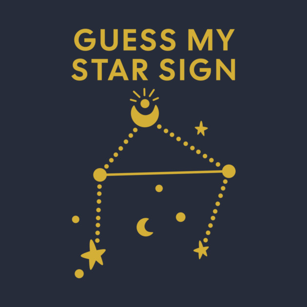 Guess My Star Sign – Libra Zodiac, Astrology Constellation - Classic Gold Print by Designed By Marty