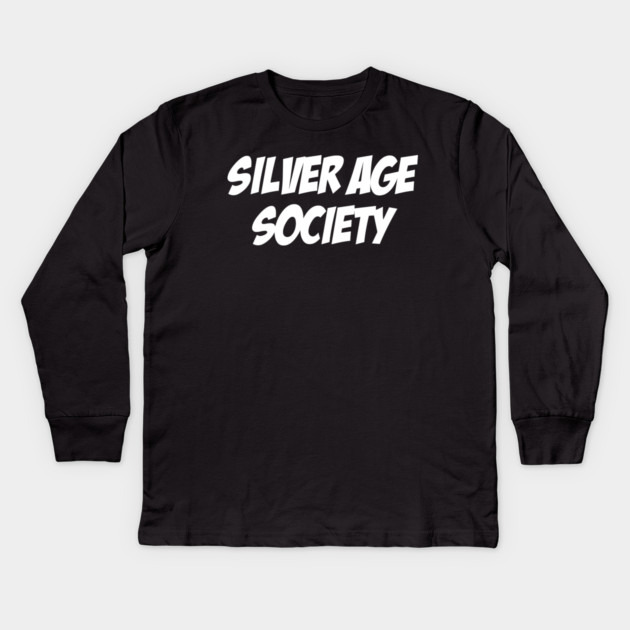 Silver Age Society Kids Long Sleeve T-Shirt by Litehouse Tees