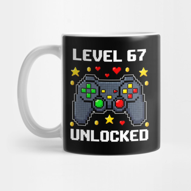 Level 67 Unlocked Pixel Controller by Creatifly Graphic Tees