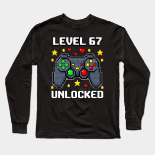 Level 67 Unlocked Pixel Controller Long Sleeve T-Shirt