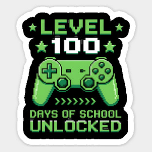 Level 100 Days of School Unlocked Sticker