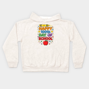 Happy 100th Day of School Celebration Kids Hoodie