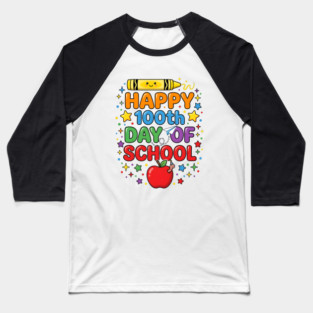 Happy 100th Day of School Celebration Baseball T-Shirt