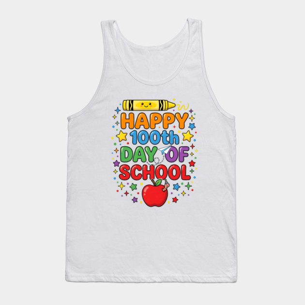 Happy 100th Day of School Celebration Tank Top by Creatifly Graphic Tees