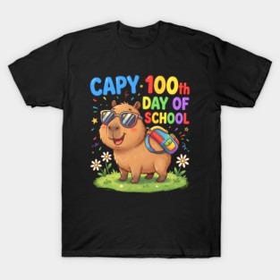 Capybara 100th Day of School Celebration T-Shirt