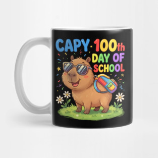 Capybara 100th Day of School Celebration Mug