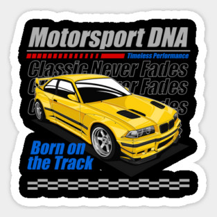 OLD SCHOOL MOTORSPORT ICON-YELLOW Sticker