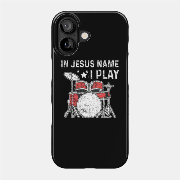 Drums Drummer Drumset Christians Vintage Phone Case by yangho