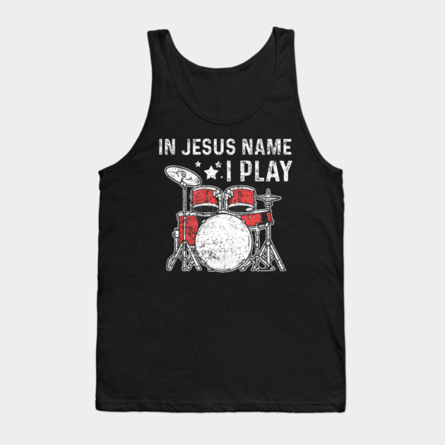 Drums Drummer Drumset Christians Vintage Tank Top by yangho