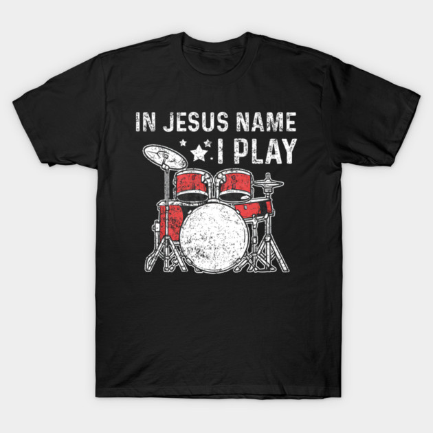 Drums Drummer Drumset Christians Vintage T-Shirt by yangho