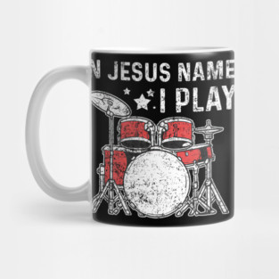Drums Drummer Drumset Christians Vintage Mug