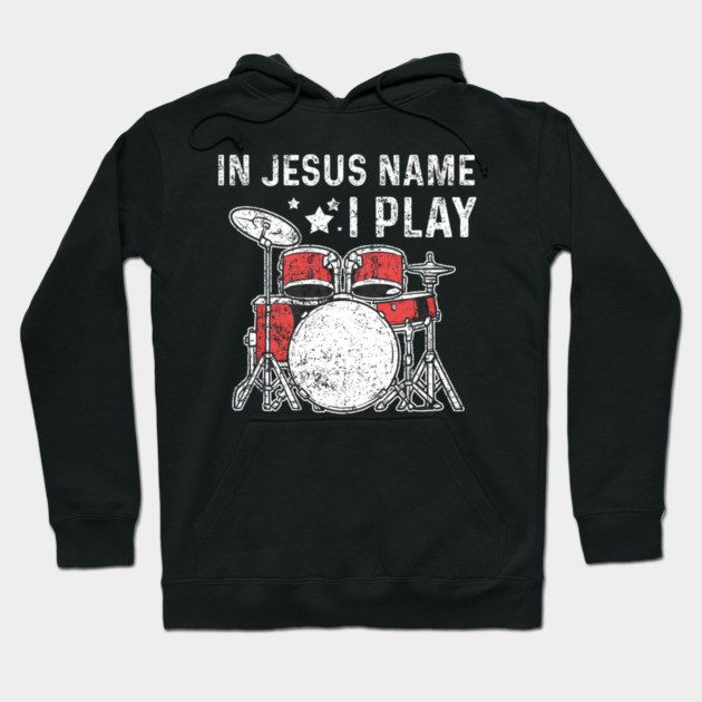 Drums Drummer Drumset Christians Vintage Hoodie by yangho