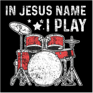 Drums Drummer Drumset Christians Vintage Posters and Art