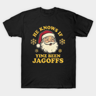 Yinzer Santa Pittsburgh Jagoff Holiday Greeting Pennsylvania Slang T-Shirt