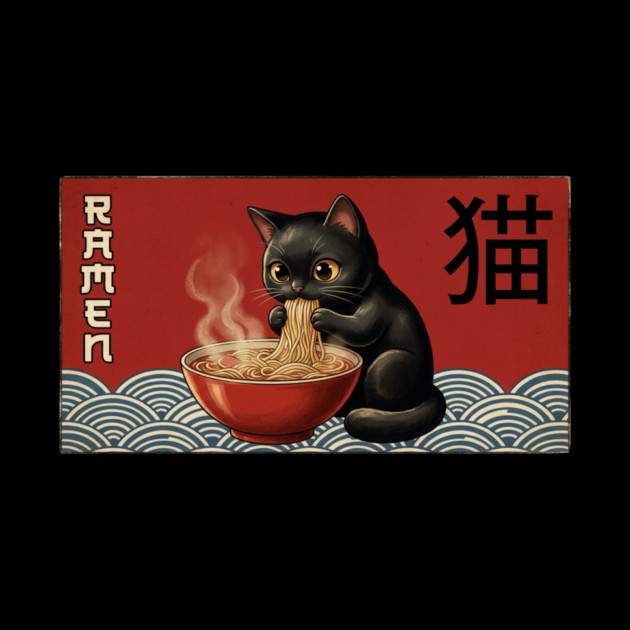 Ramen Cat Japanese Food Lover by ArtistTee ⭐⭐⭐⭐⭐
