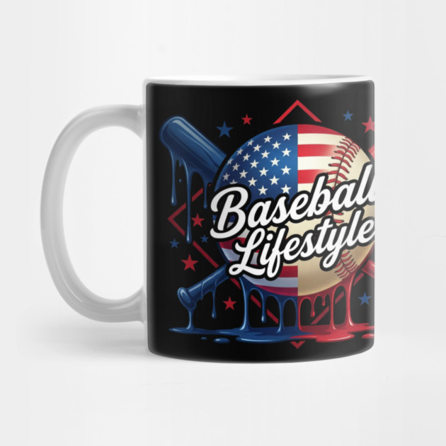 Baseball Lifestyle Patriotic Baseball Fan by ArtistTee ⭐⭐⭐⭐⭐