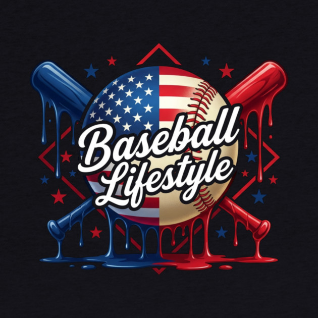 Baseball Lifestyle Patriotic Baseball Fan by ArtistTee ⭐⭐⭐⭐⭐