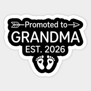 Promoted To Grandma Est. 2026 Expecting Grandmother Announcement Magnet