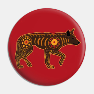 Aboriginal Walking Dingo Pin