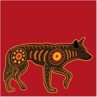 Aboriginal Walking Dingo Posters and Art
